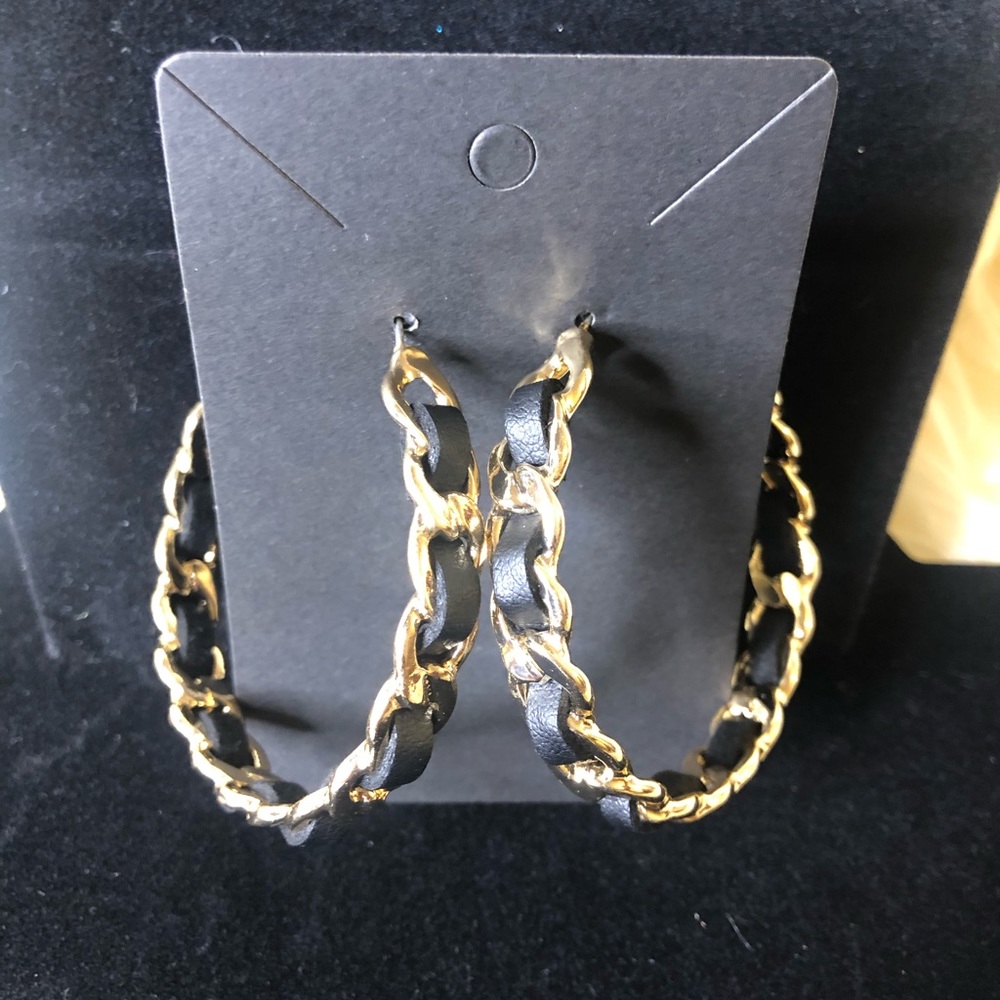 Blk gold earrings